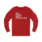 Red Mares Build Character Long Sleeve Tee Long-sleeve The Cinchy Cowgirl - Print S Red