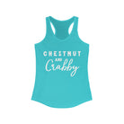 Chestnut & Crabby Racerback Tank Horse Color Shirts Printify XS Solid Tahiti Blue