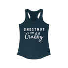 Chestnut & Crabby Racerback Tank Horse Color Shirts Printify XS Solid Midnight Navy 