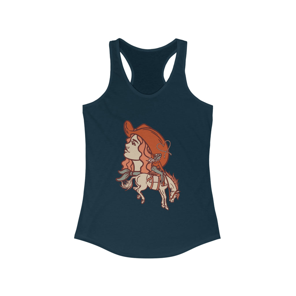 Cowgirl's Soul Racerback Tank tcc graphic tee Printify S Solid Midnight Navy 