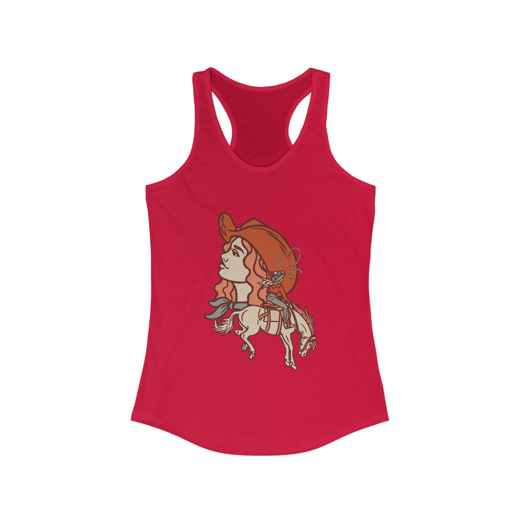 Cowgirl's Soul Racerback Tank tcc graphic tee Printify XS Solid Red 
