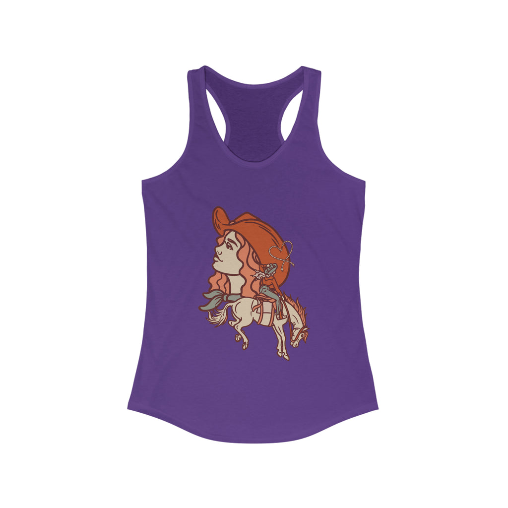 Cowgirl's Soul Racerback Tank tcc graphic tee Printify XS Solid Purple Rush 