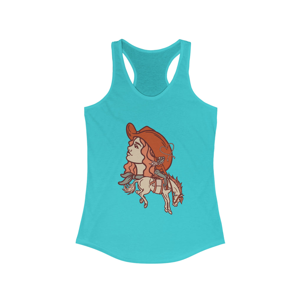 Cowgirl's Soul Racerback Tank tcc graphic tee Printify XS Solid Tahiti Blue 