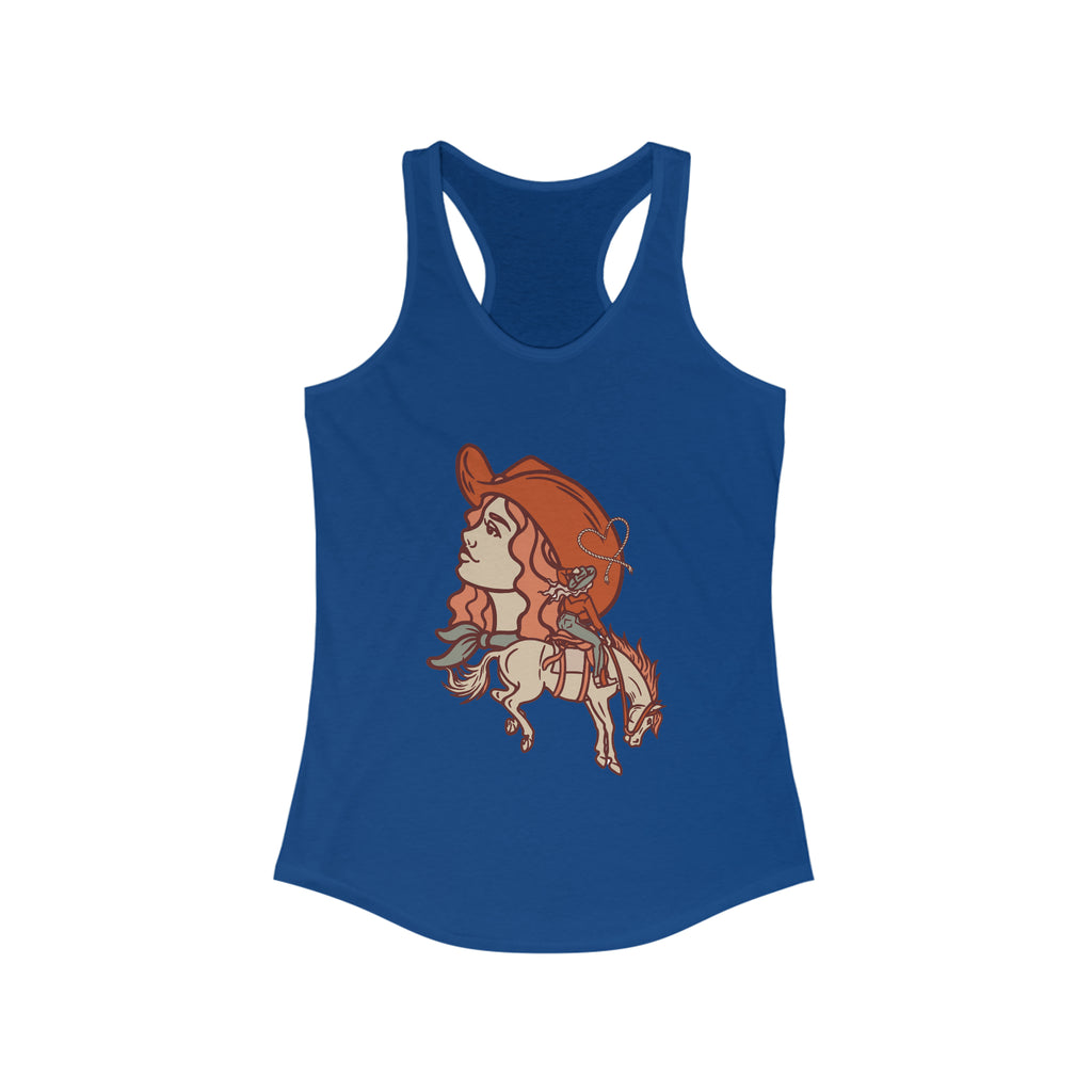 Cowgirl's Soul Racerback Tank tcc graphic tee Printify XS Solid Royal 