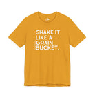 Shake It Like A Grain Bucket Short Sleeve Tee Graphic Tee The Cinchy Cowgirl - Print Mustard XS