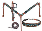 Turquoise Southwest Beaded 4 Piece Headstall Set headstall set Shiloh