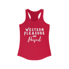 Western Pleasure & Poised Racerback Tank Horse Riding Discipline Tee Printify XS Solid Red 