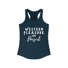 Western Pleasure & Poised Racerback Tank Horse Riding Discipline Tee Printify XS Solid Midnight Navy 