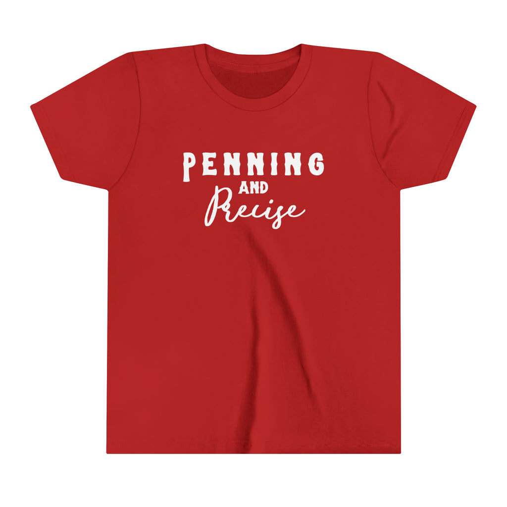 Penning & Precise Youth tee Red