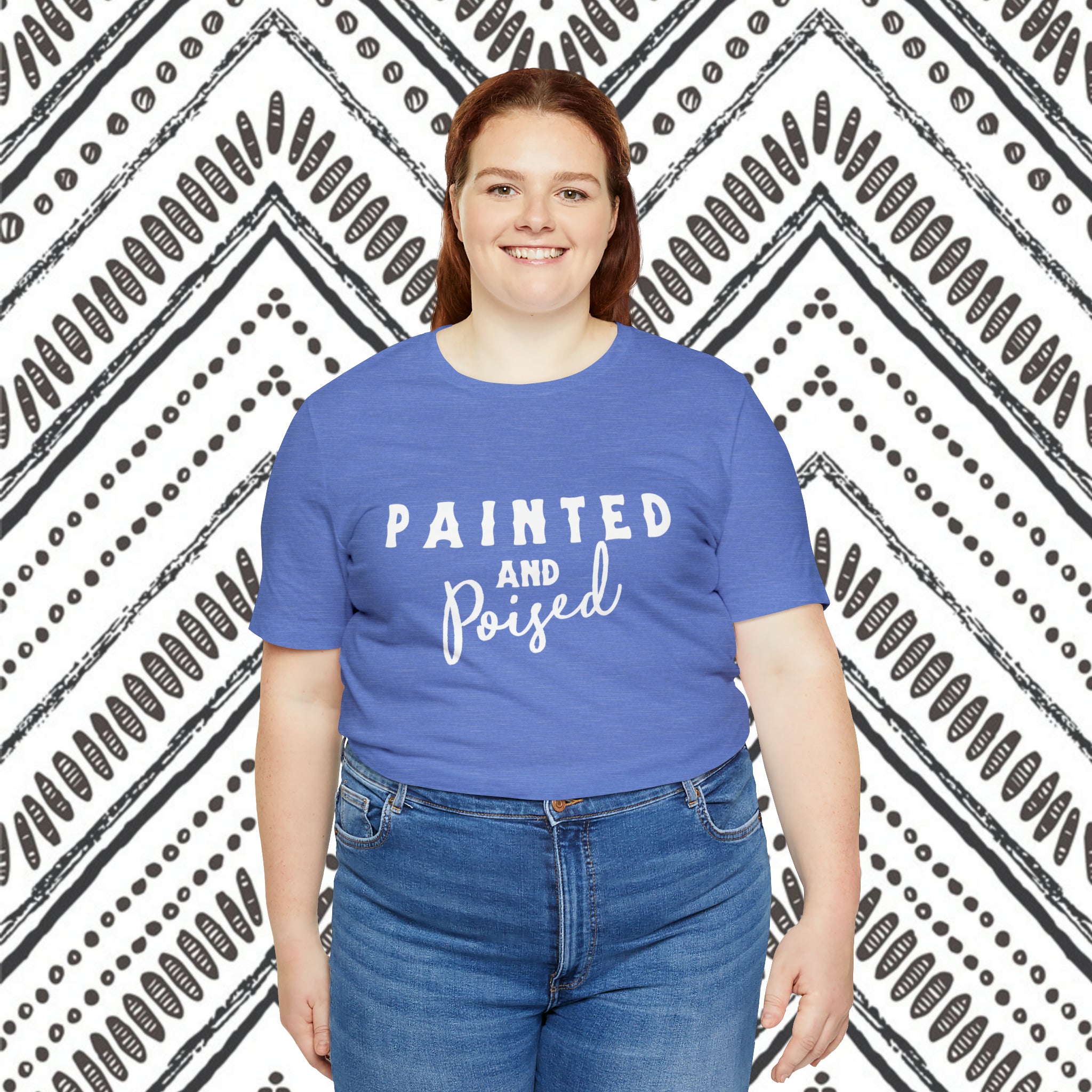 Painted & Poised Short Sleeve Tee Horse Color Shirt Printify   