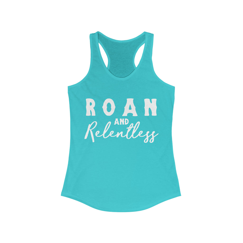 Roan & Relentless Racerback Tank Horse Color Shirts Printify XS Solid Tahiti Blue 