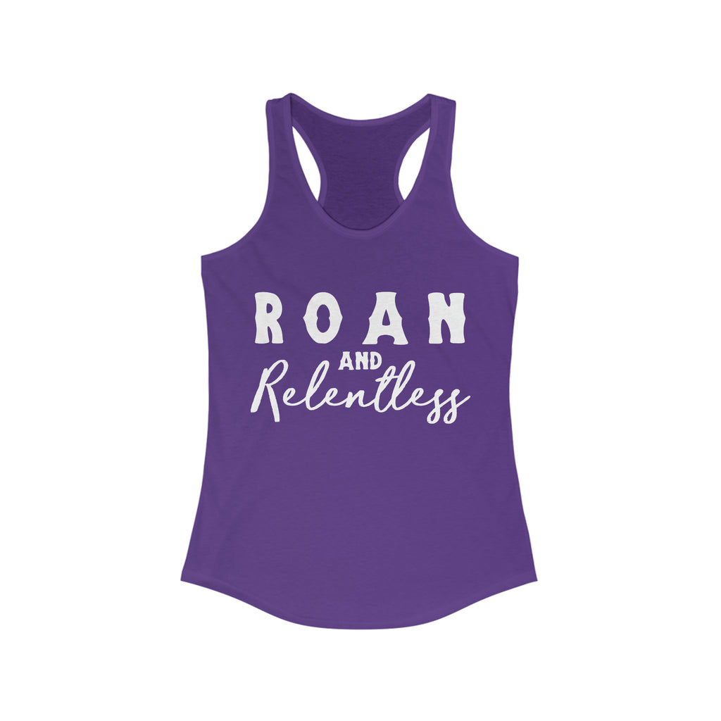 Roan & Relentless Racerback Tank Horse Color Shirts Printify XS Solid Purple Rush 