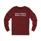 Gray Mares Break Souls Long Sleeve Tee Long-sleeve The Cinchy Cowgirl - Print S Cardinal