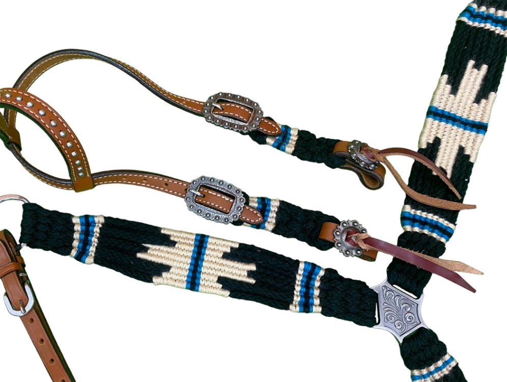 One Ear Corded Southwest Headstall Set
