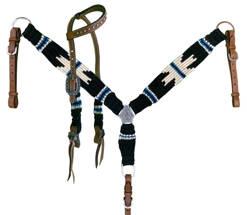 PONY One Ear Corded Southwest Headstall Set headstall set Shiloh   