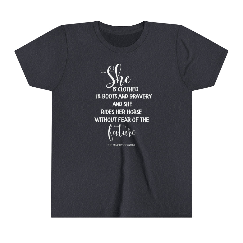 She is Clothed Youth Short Sleeve Tee Navy