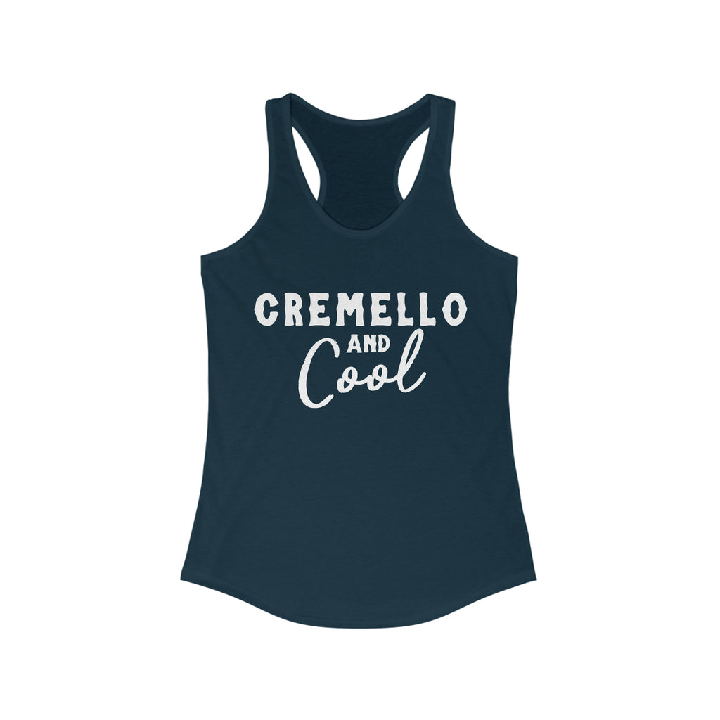 Cremello & Cool Racerback Tank Horse Color Shirts Printify XS Solid Midnight Navy 