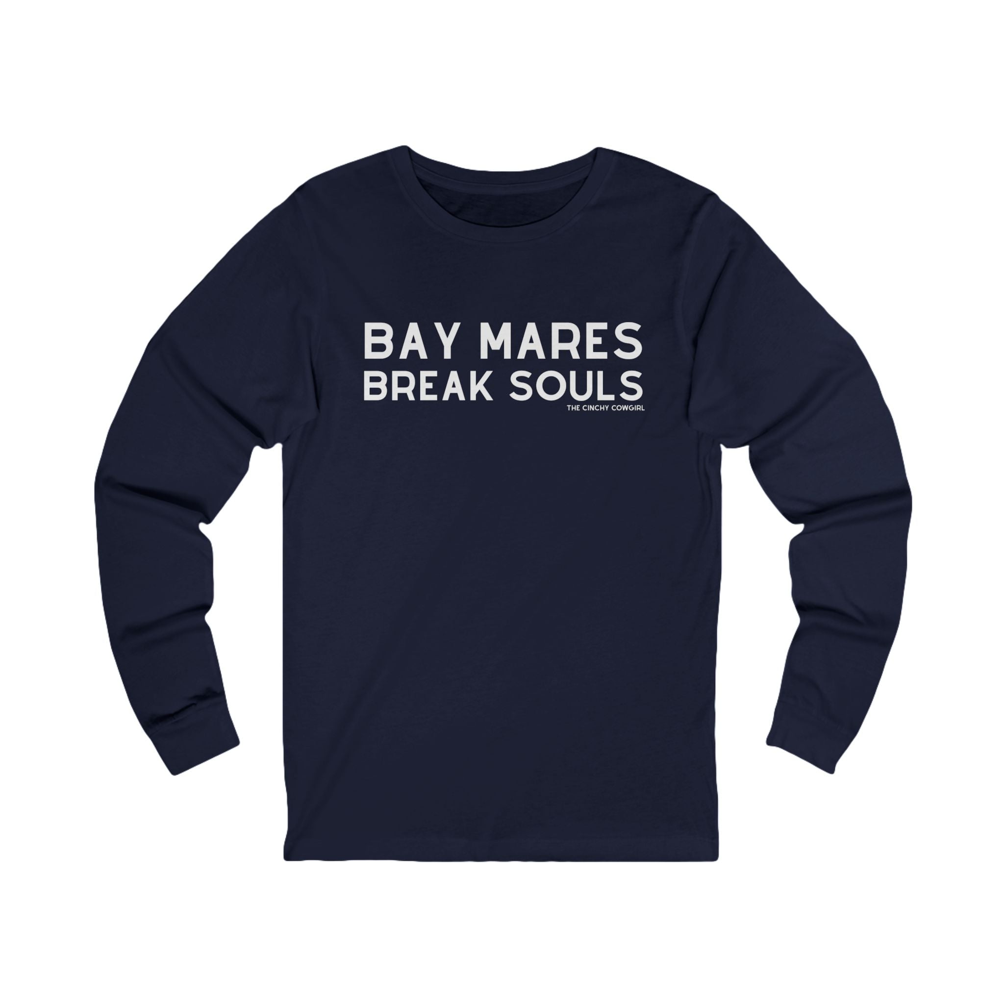 Bay Mares Break Souls Long Sleeve Tee Long-sleeve The Cinchy Cowgirl - Print S Navy