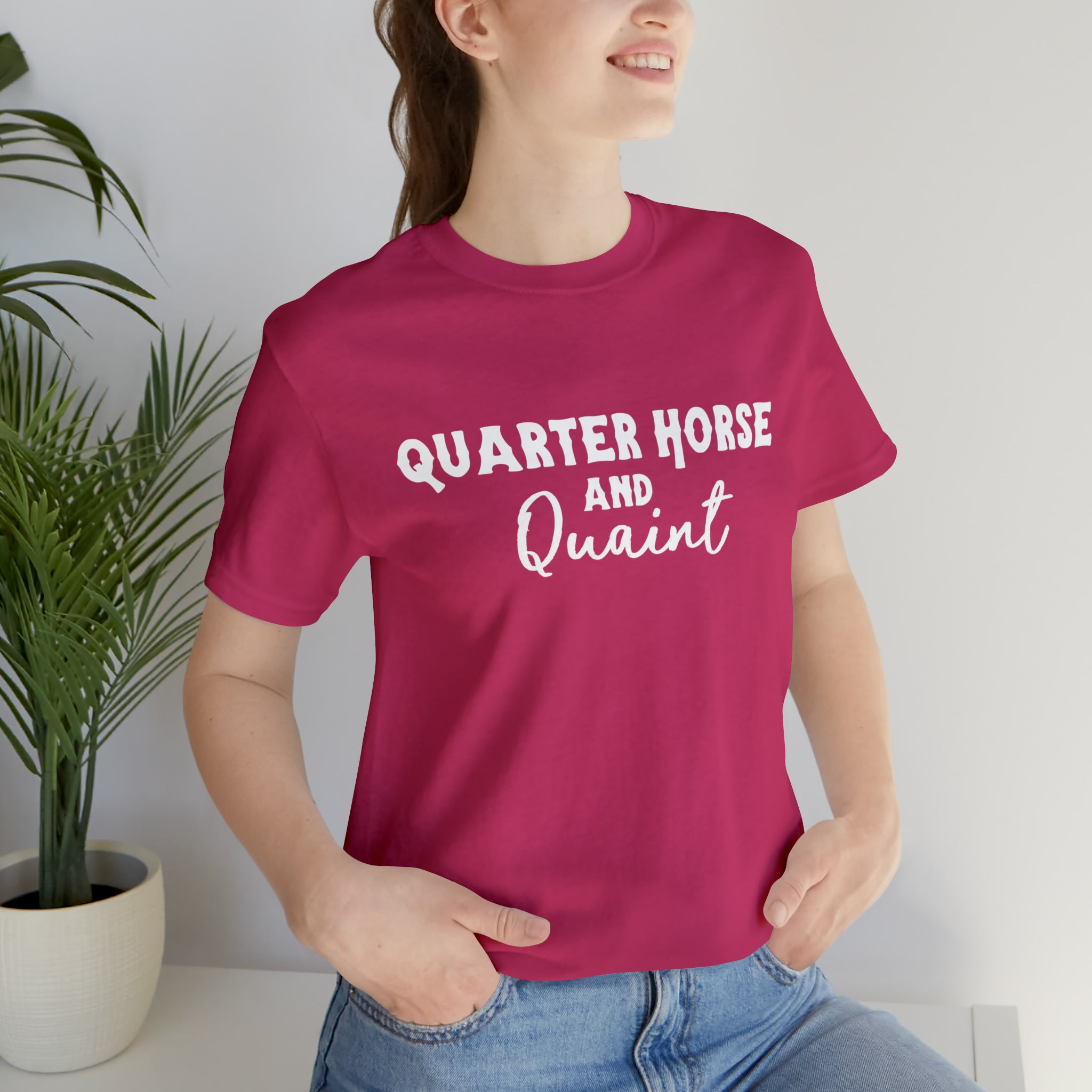 Quarter Horse & Quaint Short Sleeve Tee Horse Color Shirt Printify Berry XS 