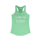 Thank God for Beer, Good Dirt & Fast Horses Tank Top Tank Top The Cinchy Cowgirl - Print XS Solid Mint