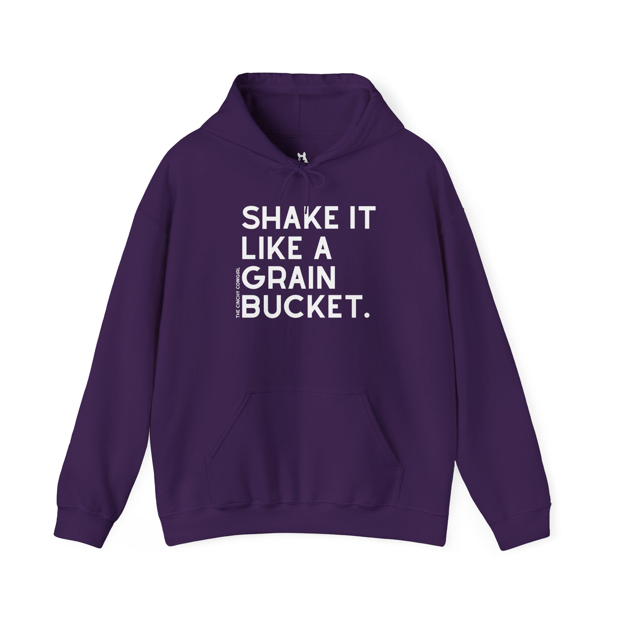 Shake It Like A Grain Bucket Hoodie Hoodie The Cinchy Cowgirl - Print Purple S