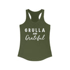 Grulla & Grateful Racerback Tank Horse Color Shirts Printify XS Solid Military Green 