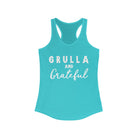 Grulla & Grateful Racerback Tank Horse Color Shirts Printify XS Solid Tahiti Blue 