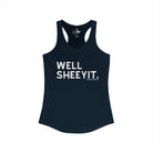 Well Sheeyit Tank Top Tank Top The Cinchy Cowgirl - Print XS Solid Midnight Navy