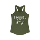 Sorrel & Spicy Racerback Tank Horse Color Shirts Printify XS Solid Military Green 