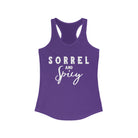 Sorrel & Spicy Racerback Tank Horse Color Shirts Printify XS Solid Purple Rush