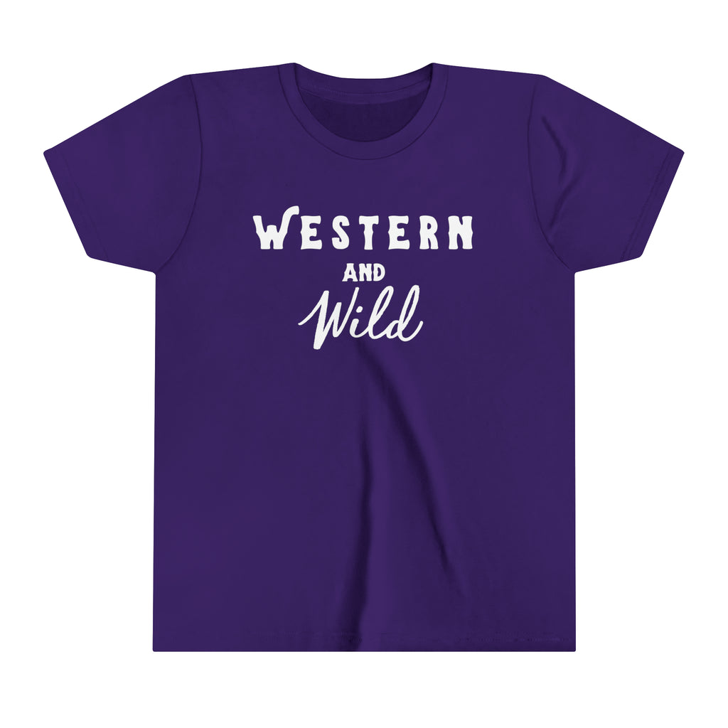 Western & Wild Youth Tee Purple