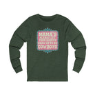 Mama's Please Let Your Babies Grow Up To Be Cowboys Long Sleeve Tee Long-sleeve The Cinchy Cowgirl - Print S Heather Forest