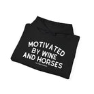 Motivated By Wine & Horses Hoodie Hoodie The Cinchy Cowgirl - Print
