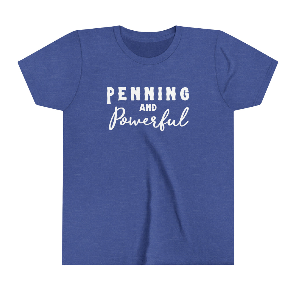 Penning & Powerful Youth TeePenning & Powerful Youth Tee Royal