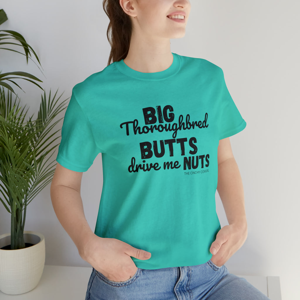 Thoroughbred Butts Short Sleeve Tee tcc graphic tee Printify Teal XS 