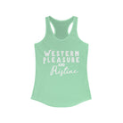 Western Pleasure & Pristine Racerback Tank Horse Riding Discipline Tee Printify XS Solid Mint 