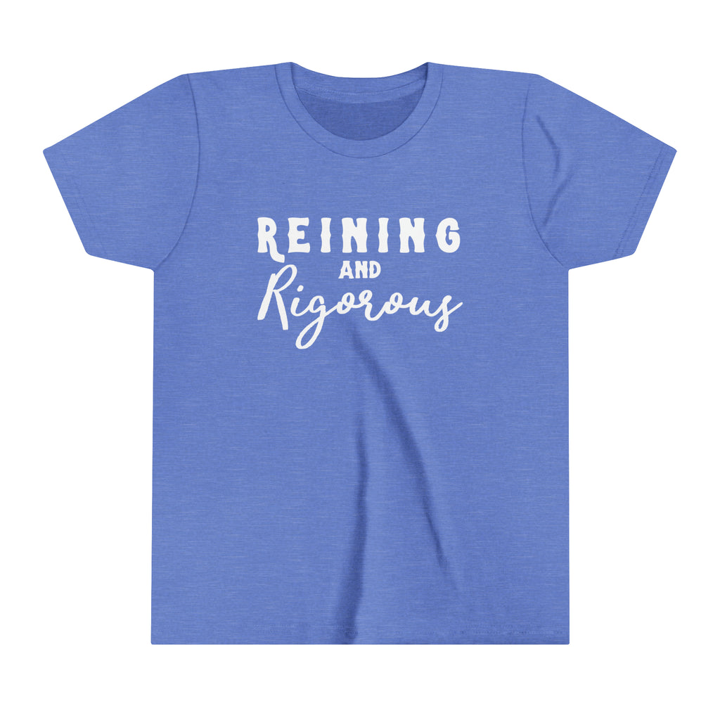 Reining & Rigorous Youth Tee Blue