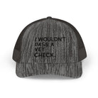 Embroidered I Wouldn't Pass A Vet Check Trucker Hat Embroidered TCC Hat The Cinchy Cowgirl - Print Dark Heather Grey