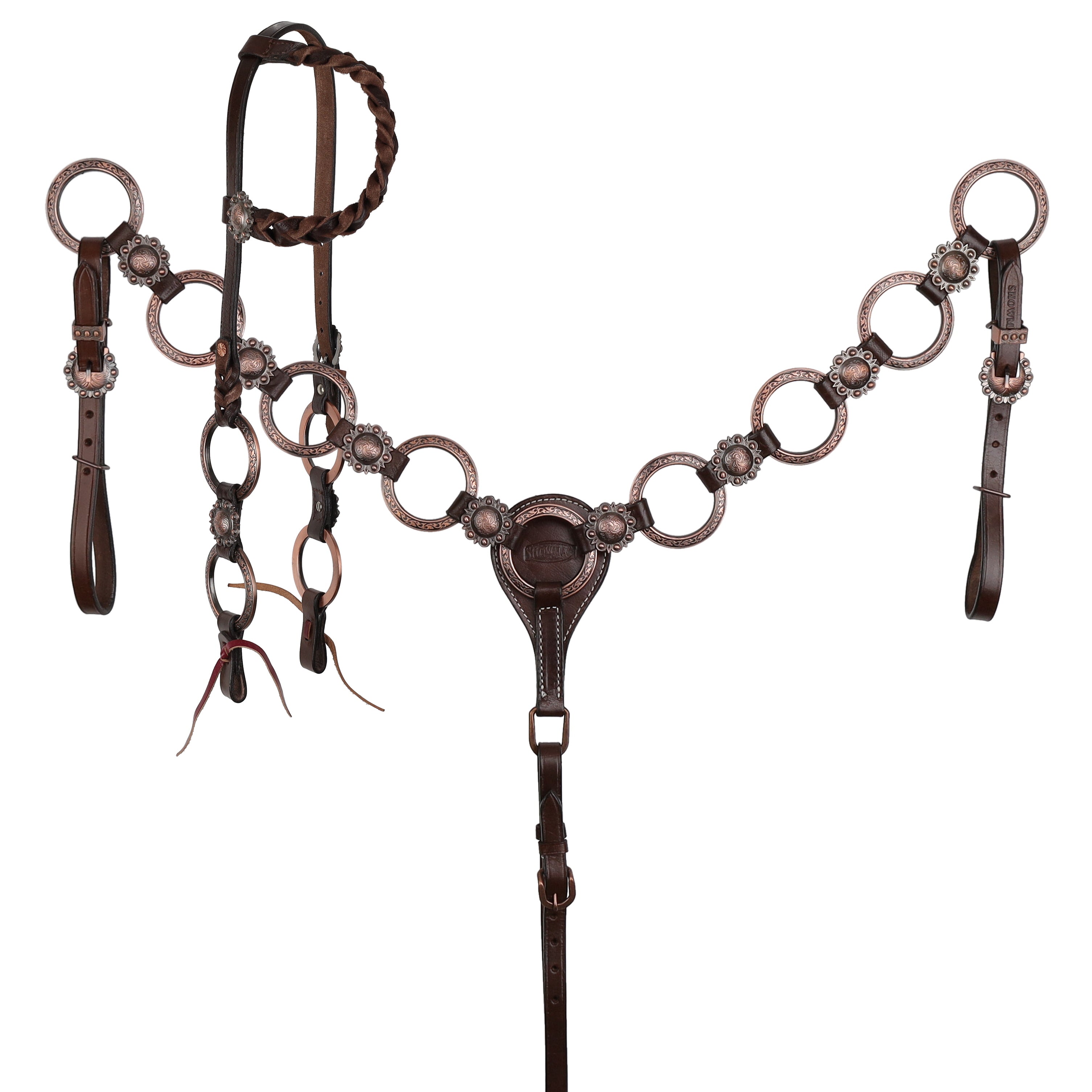 Roughrider Rings One Ear Headstall and Breast Collar Set headstall set Shiloh