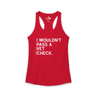 I Wouldn't Pass A Vet Check Tank Top Tank Top The Cinchy Cowgirl - Print XS Solid Red
