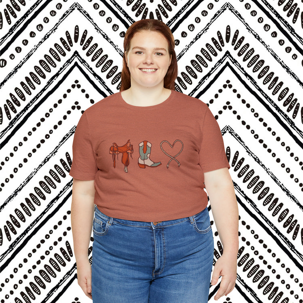 Western Love Short Sleeve Tee Plus Size