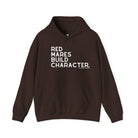 Red Mares Build Character Hoodie Hoodie The Cinchy Cowgirl - Print Dark Chocolate S