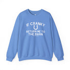 If Cranky, Return Me To The Barn Fleece Pullover Sweatshirt The Cinchy Cowgirl - Print S Carolina Blue