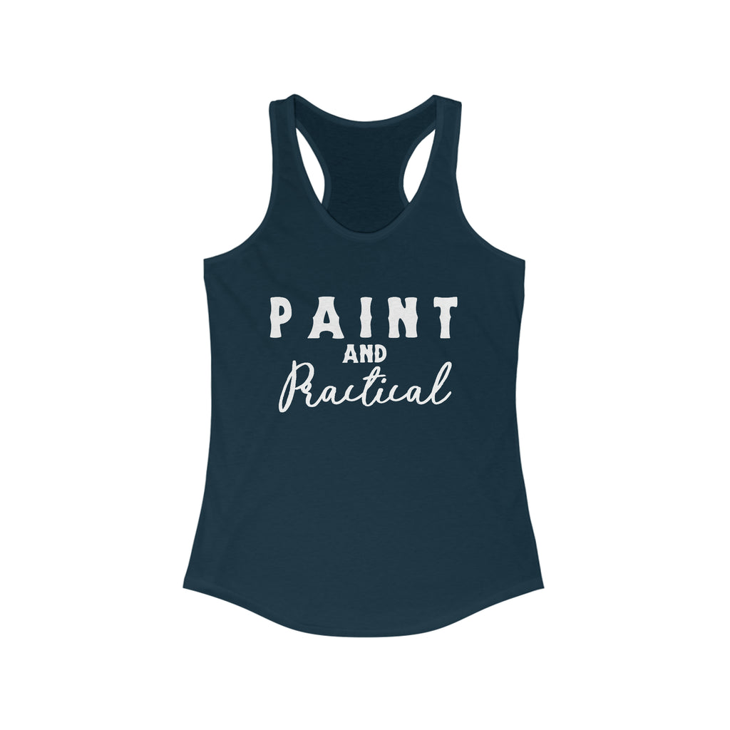 Paint & Practical  Racerback Tank Horse Color Shirts Printify XS Solid Midnight Navy 