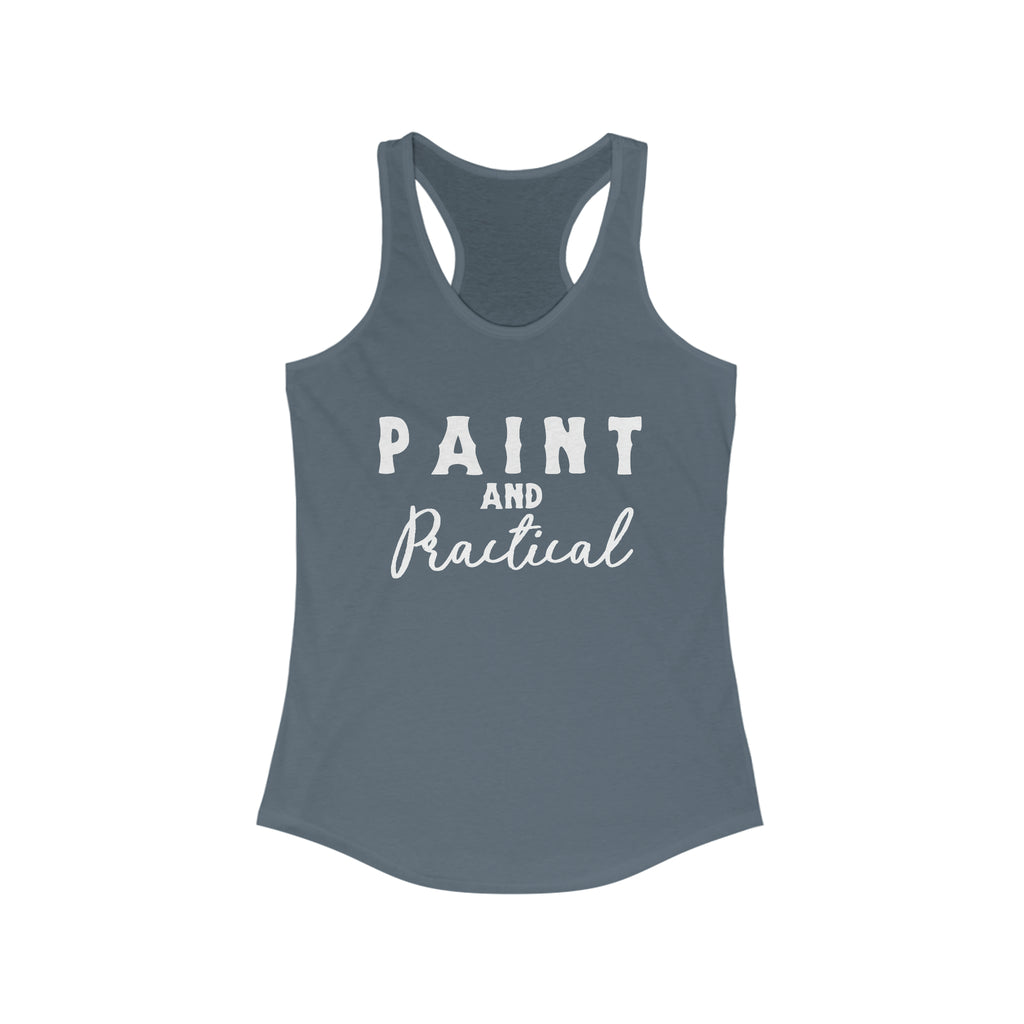 Paint & Practical  Racerback Tank Horse Color Shirts Printify XS Solid Indigo 