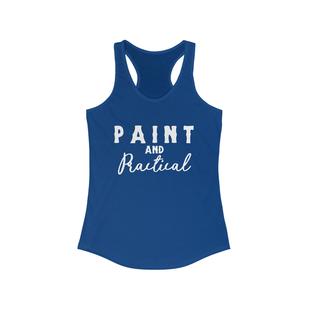 Paint & Practical  Racerback Tank Horse Color Shirts Printify S Solid Royal 
