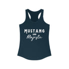 Mustang & Majestic Racerback Tank Horse Color Shirts Printify XS Solid Midnight Navy 