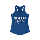 Mustang & Majestic Racerback Tank Horse Color Shirts Printify XS Solid Royal 