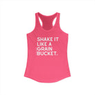 Shake It Like A Grain Bucket Racerback Tank Tank Top The Cinchy Cowgirl - Print XS Solid Hot Pink