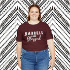 Barrels & Blessed Short Sleeve Tee Horse Riding Discipline Tee Printify   